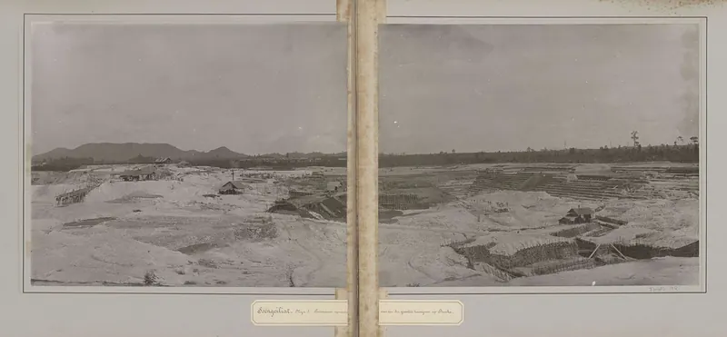 A tin mine at Sungailiat on Bangka