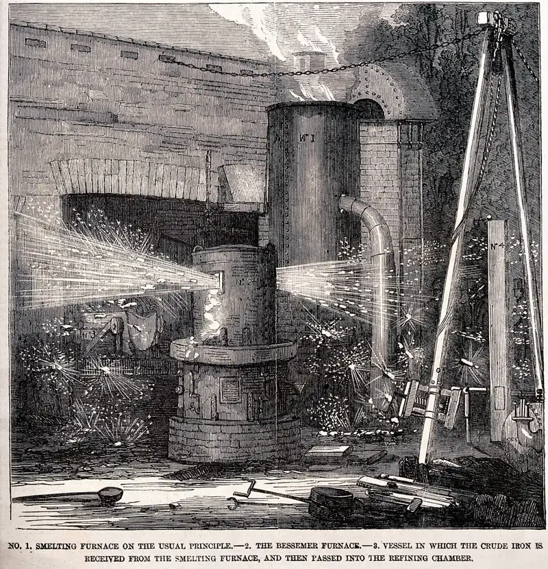 Bessemer converter making steel