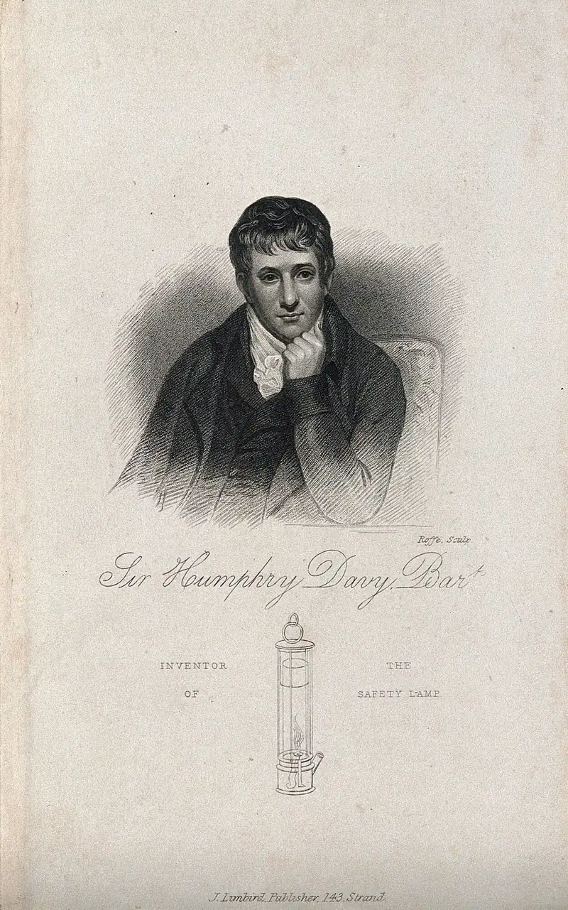 Portrait of Sir Humphry Davy, inventor of the miner's safety lamp