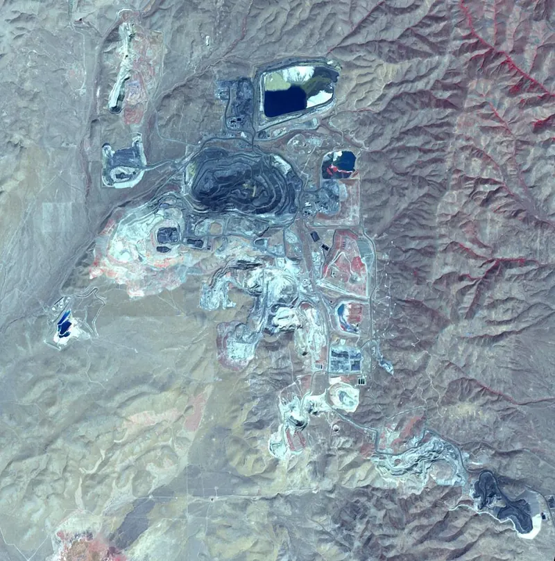 Satellite image of the Goldstrike mine in Nevada