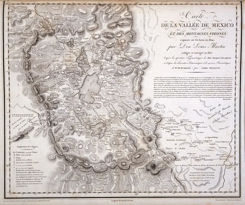 Plate from Humboldt's atlas of New Spain