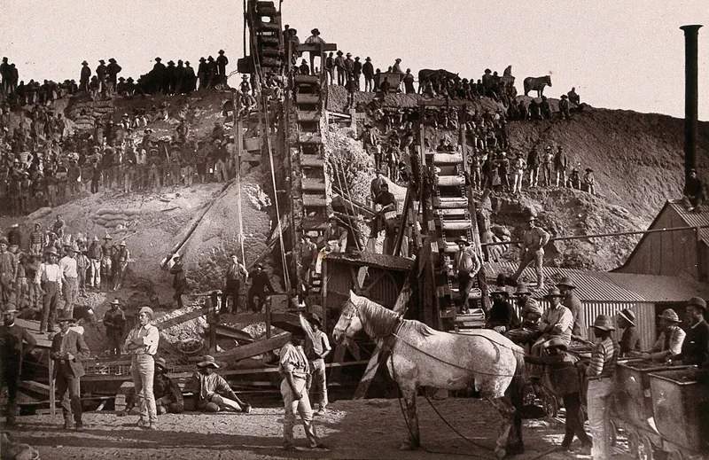 Diamond diggings at Kimberley, 1888