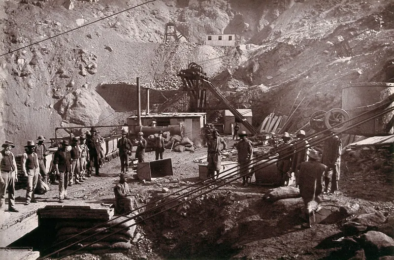 The Central Company's shaft at Kimberley, 1888