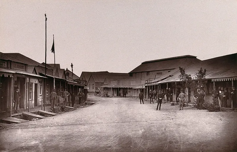 The diamond market at Kimberley, 1888