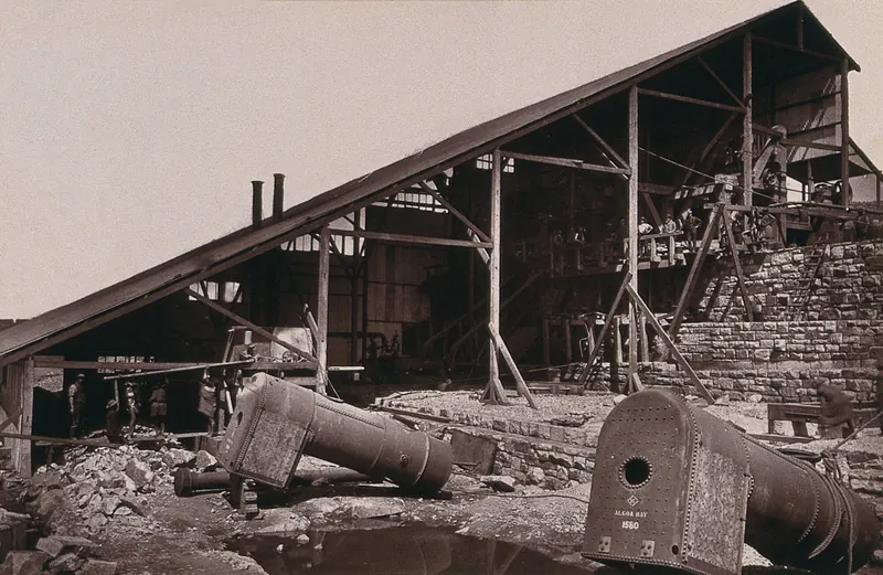 Knight's Battery stamp mill on the Witwatersrand, 1888