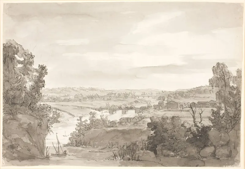 View of Kongsberg, Norway, the silver mining town