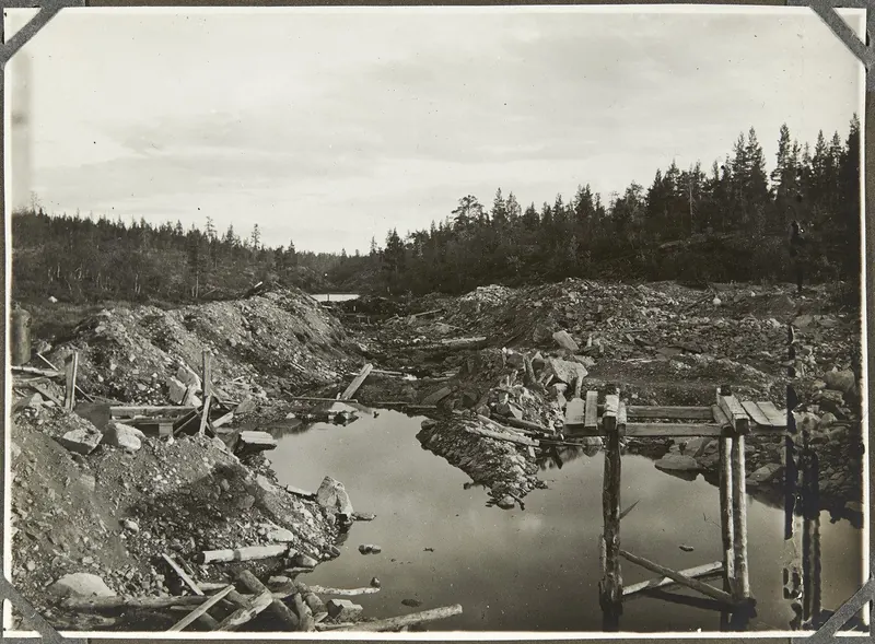 Gold workings at Kuivakuru in Finnish Lapland, summer 1927