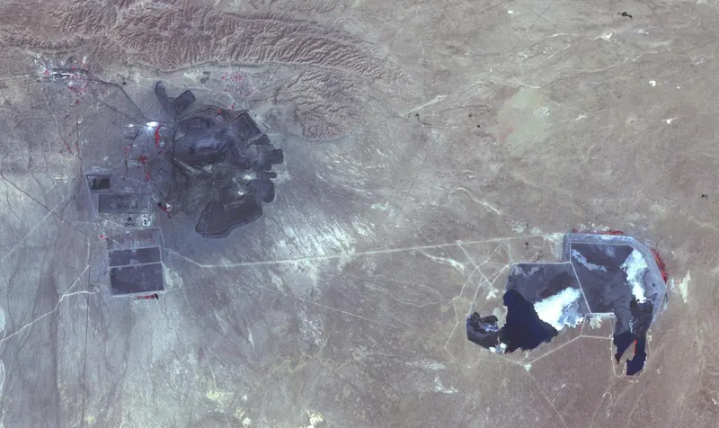 Satellite image of the Muruntau gold mine, Uzbekistan