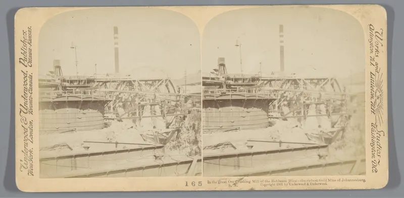 Gold stamp mill at the Robinson Mine, Johannesburg, 1901