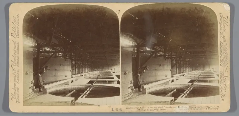 Cyanide precipitating vats at the Robinson Mine, Johannesburg, 1901