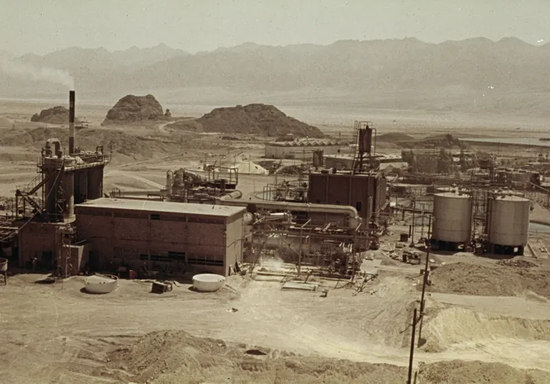 The modern copper mine site at Timna in the Negev desert