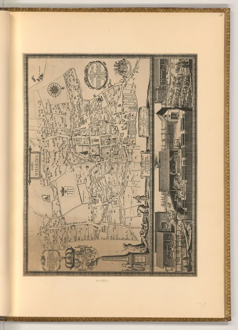 Map of the Wieliczka salt mine, 1645